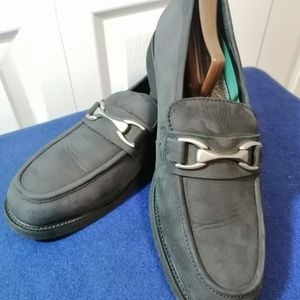 Nunn Bush Blue Leather Slip On Loafer Shoes Sz 11M